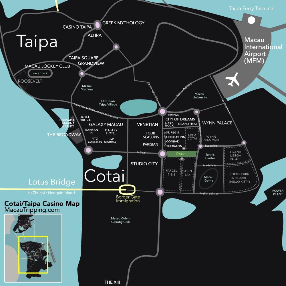 bản đồ của cotai Macau