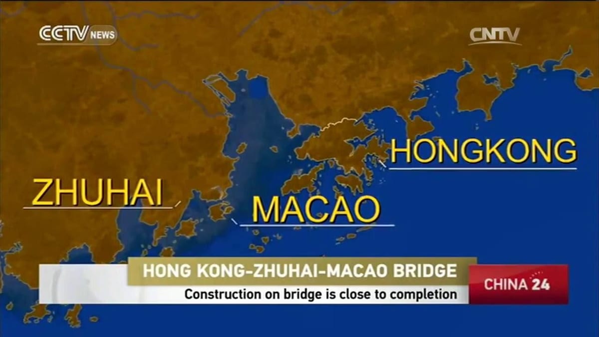 hong kong Macau cầu bản đồ