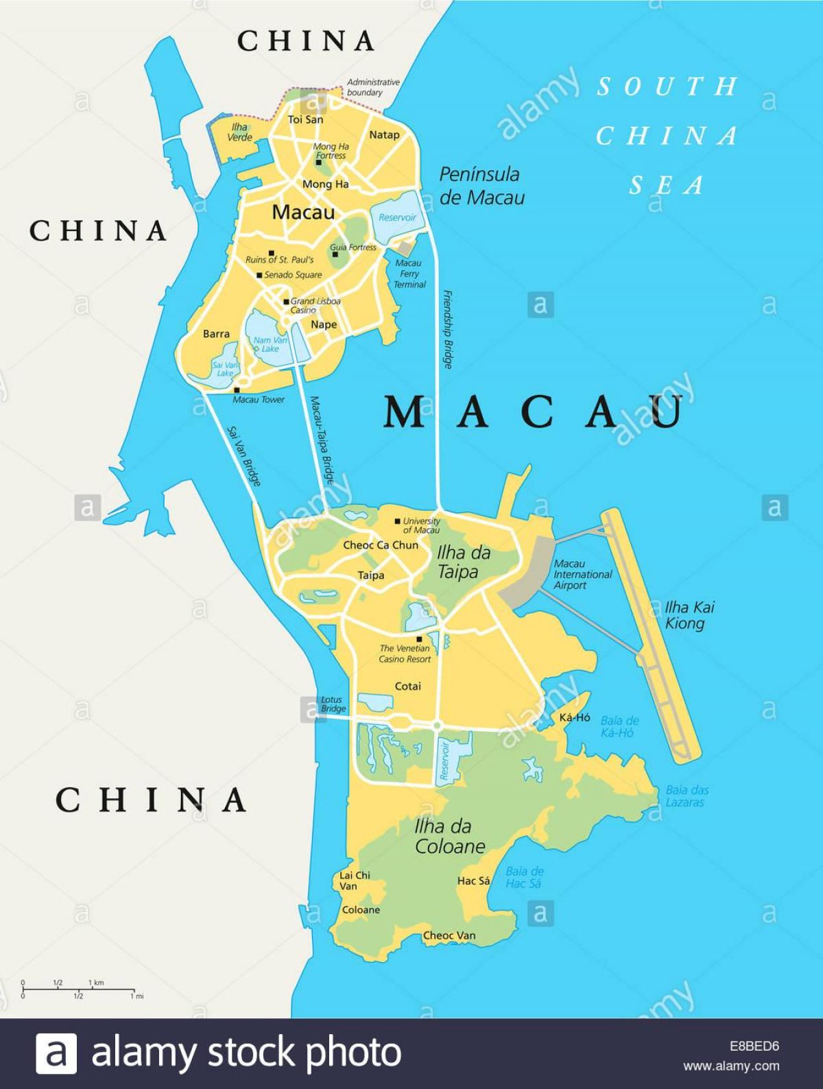 Macao bản đồ Trung quốc