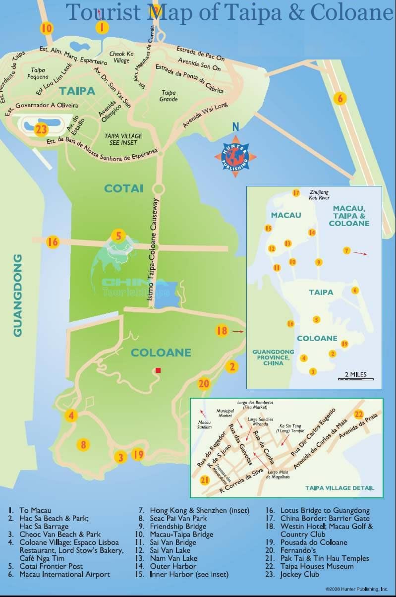 bản đồ của đảo Macau
