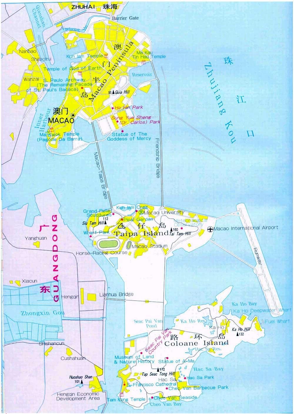 bản đồ của Ma cao thành phố