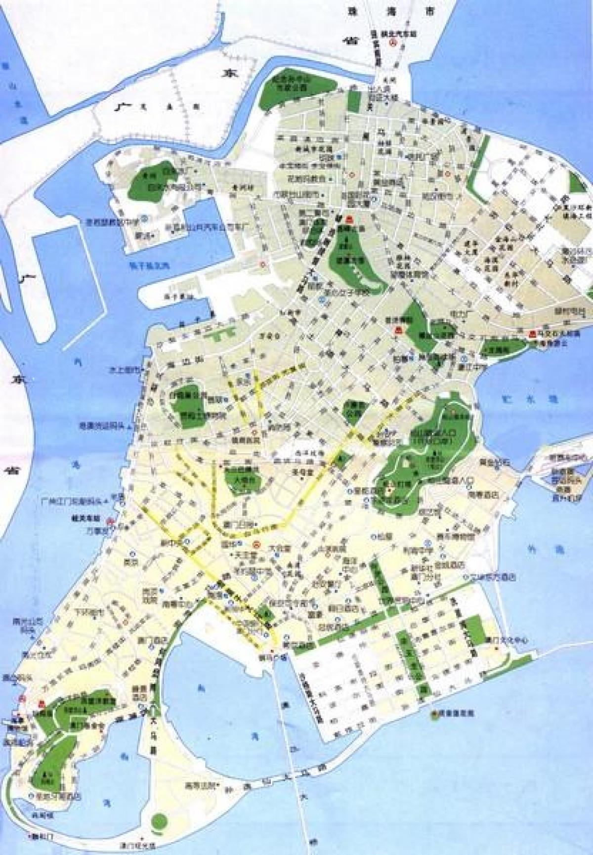 bản đồ của đường phố Macau