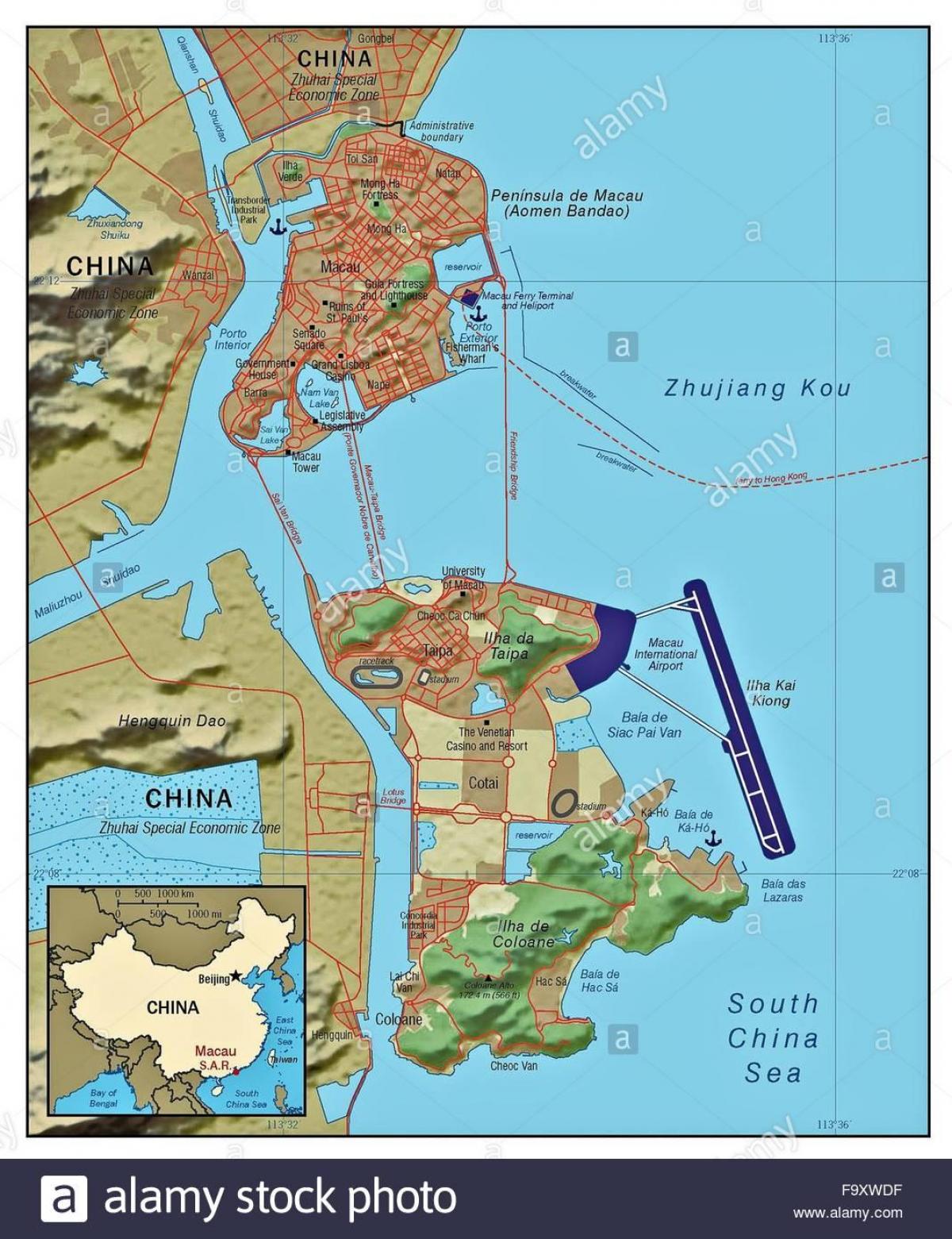 Macau nước trong bản đồ thế giới