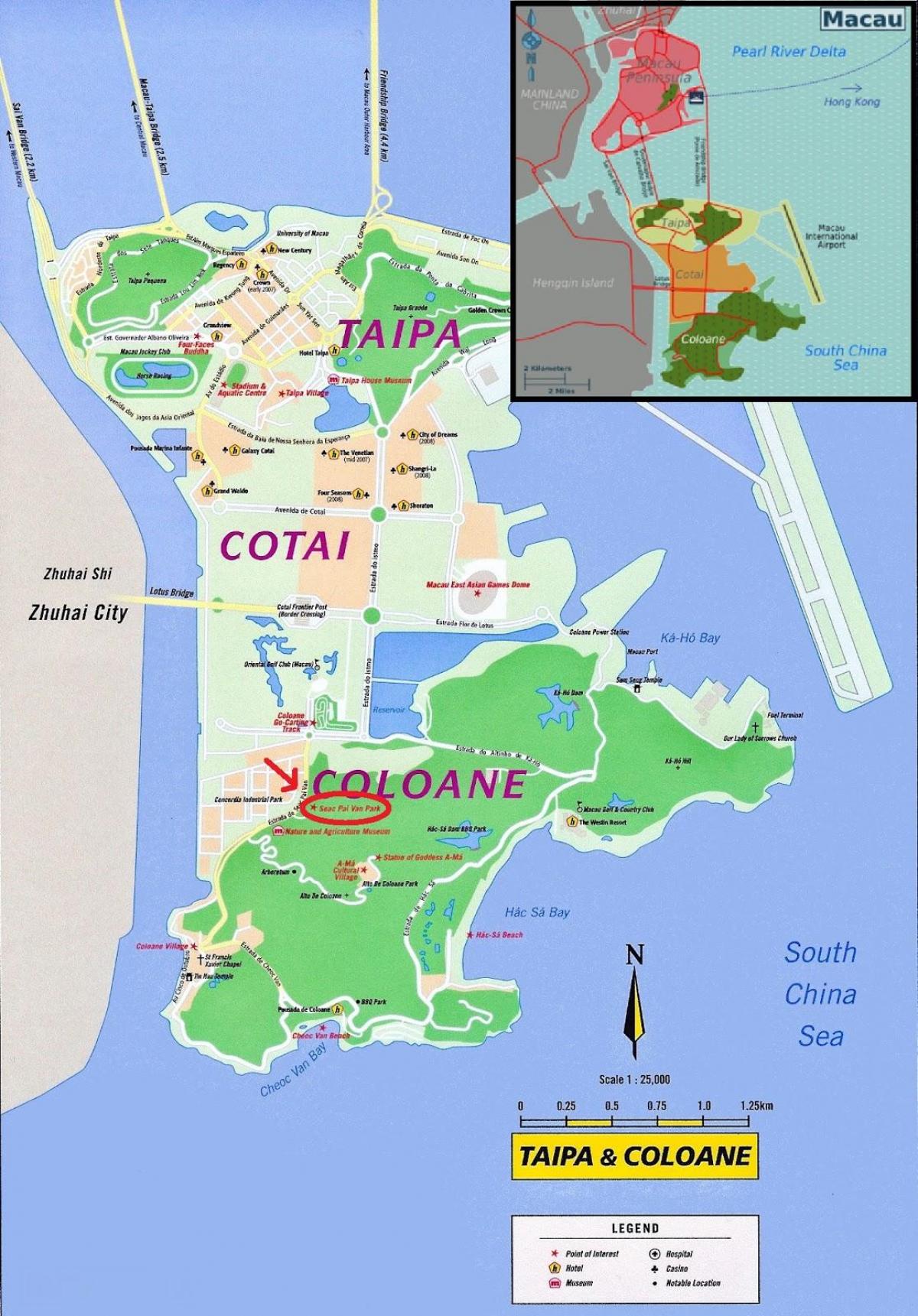 bản đồ của Ma cao phà 
