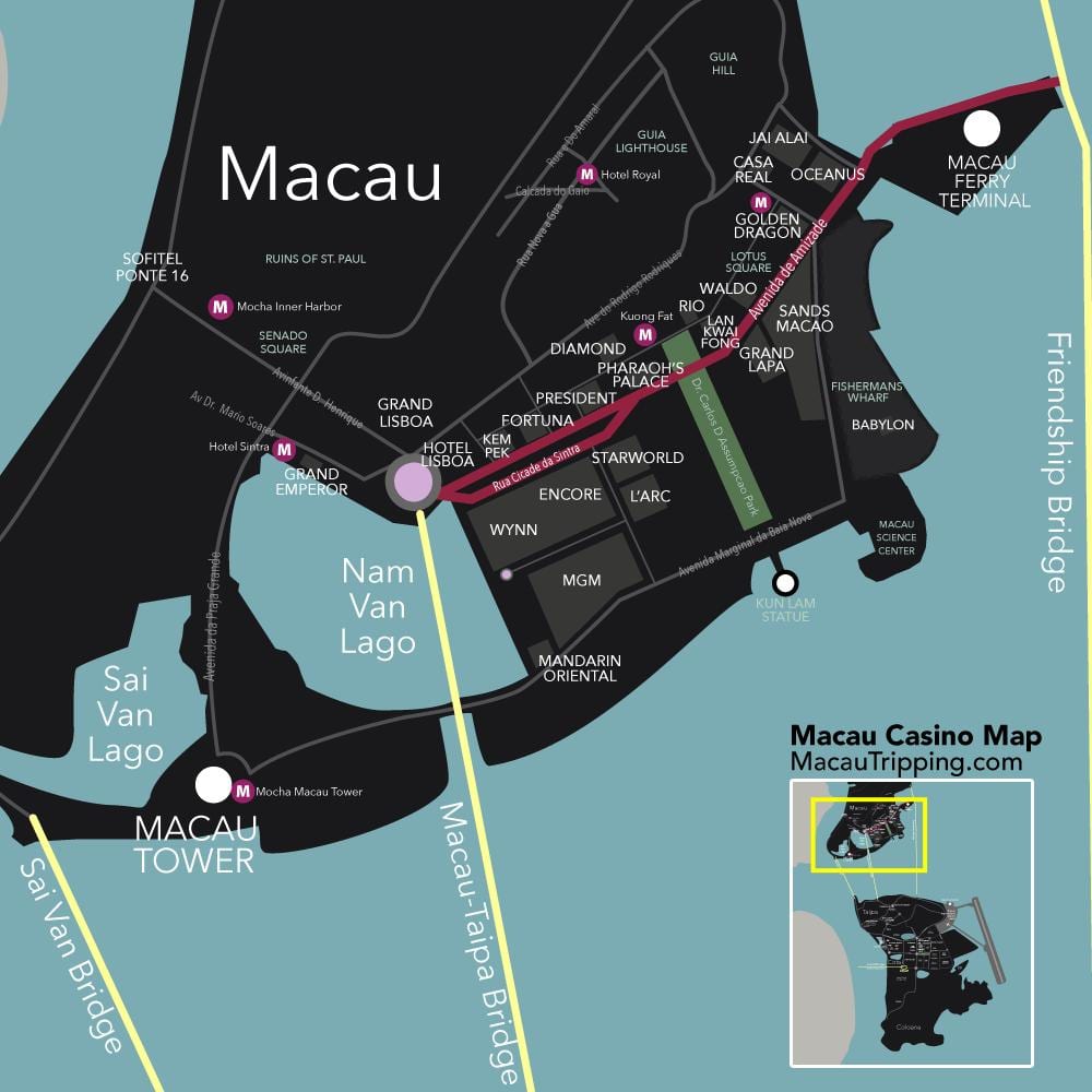 sòng bạc Macau bản đồ