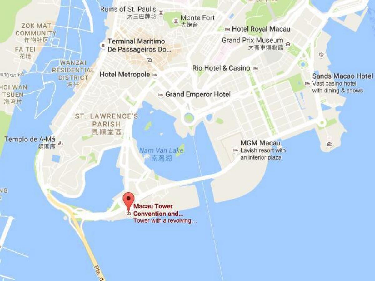 bản đồ của Ma cao tháp