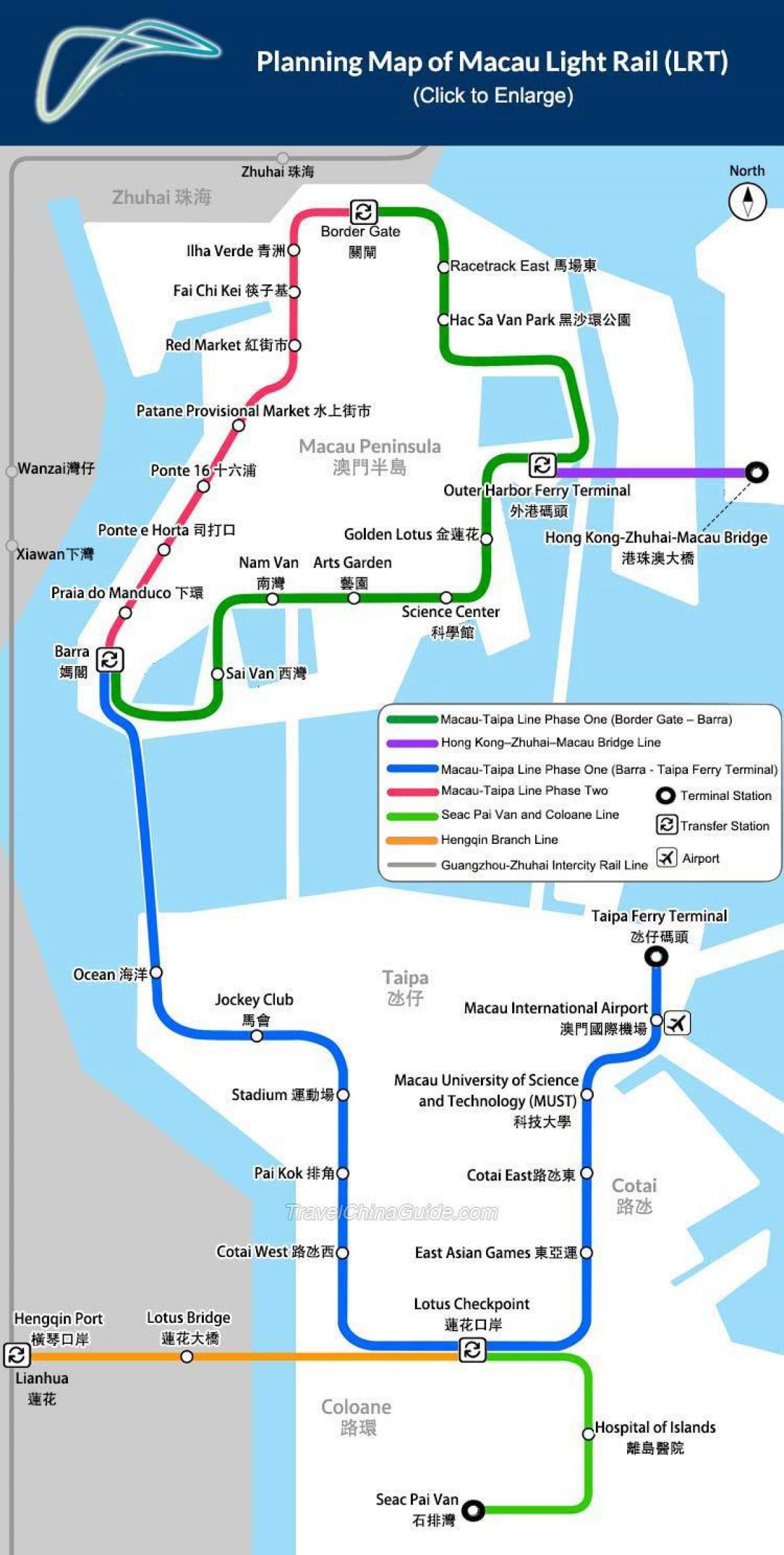Macau tàu điện ngầm bản đồ
