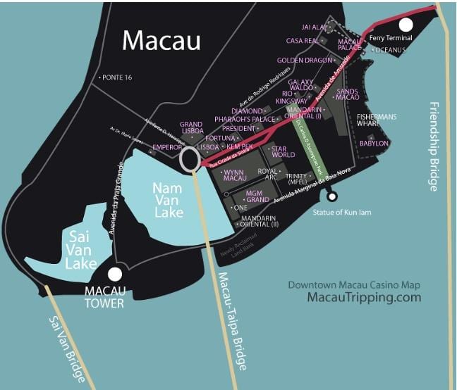 bản đồ của mgm Macau