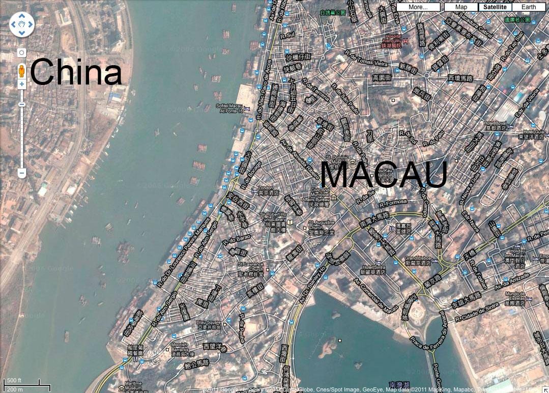 bản đồ của san. Macau