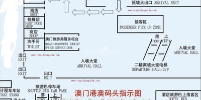 Macau bên ngoài cảng bến phà bản đồ