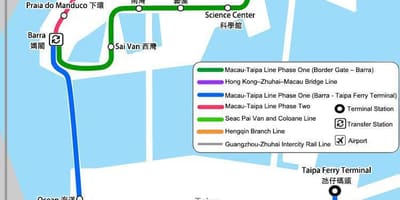Macau tàu điện ngầm bản đồ