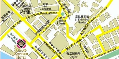 Bản đồ của Macau tắm hơi