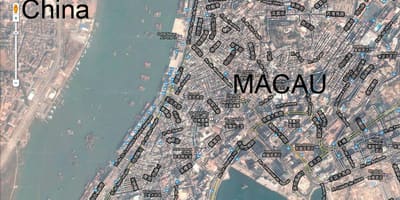 Bản đồ của san. Macau